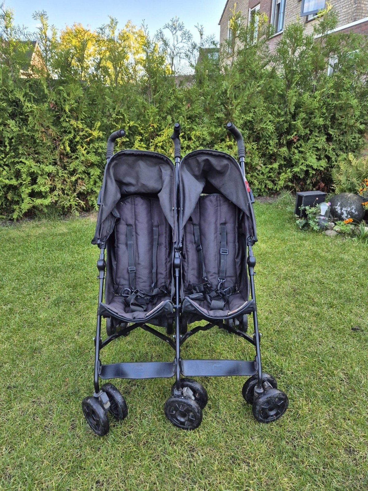 inklapbare tweeling / duo buggy, Ophalen, Gebruikt, Kinderwagen of Buggy