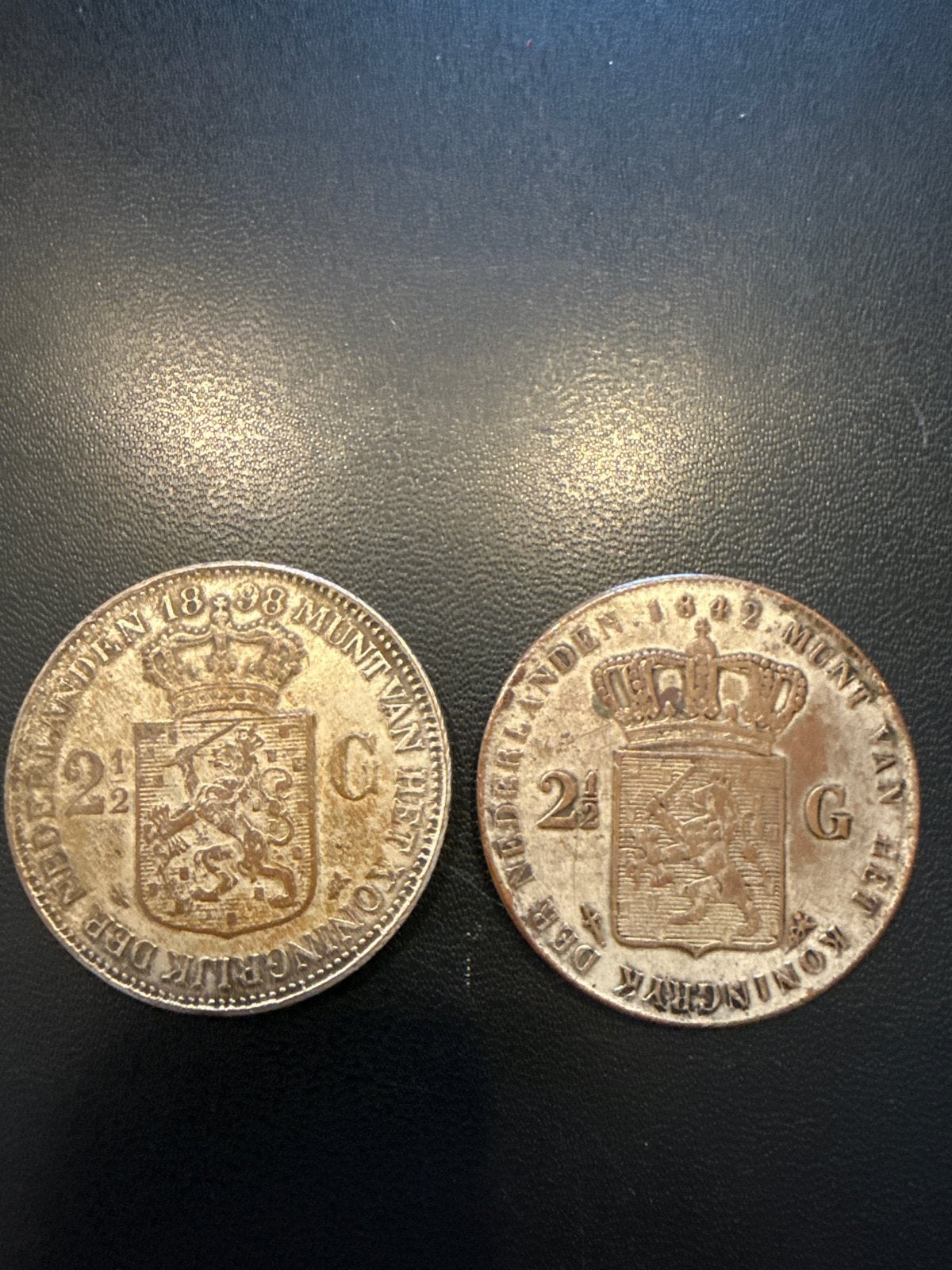 2 oude Rijksdaalders, vals!, Ophalen of Verzenden, Koning Willem III, 2½ gulden, Losse munt