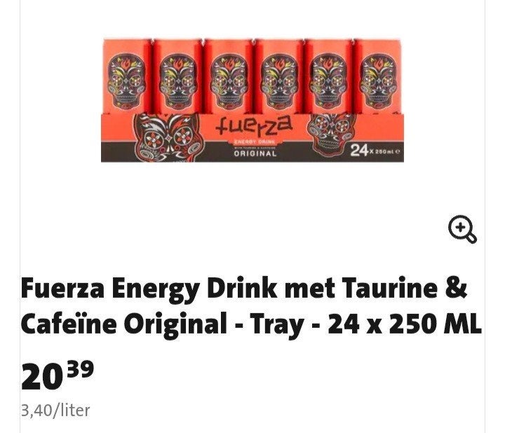 Fuerza Energy Drink, Diversen, Ophalen