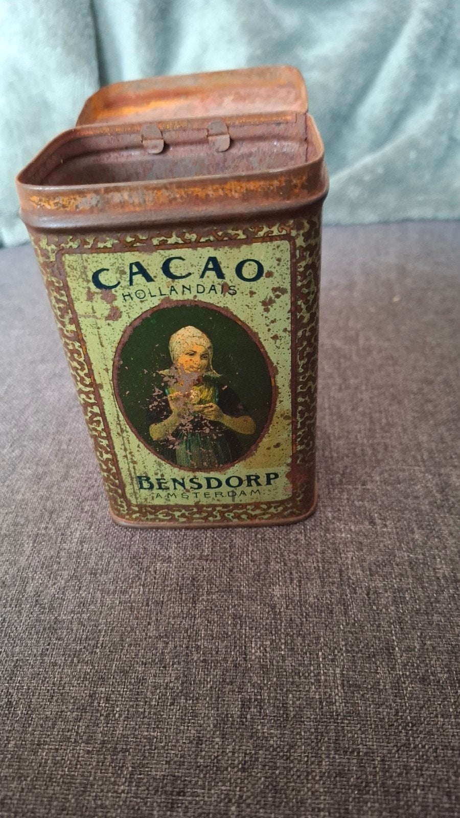 Antiek Bensdorp Cacao Blik - Hollandais Amsterdam, Ophalen of Verzenden