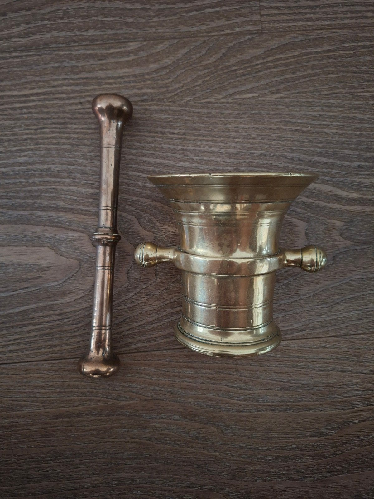 Antieke Bronzen Vijzel met Stamper, Ophalen of Verzenden, Brons