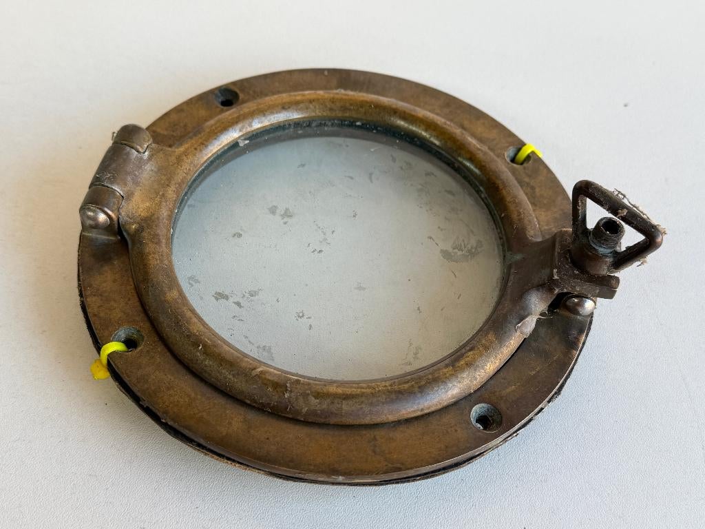 Bronzen patrijspoort 155 mm, Ophalen of Verzenden, Gebruikt, Lijn of Blok