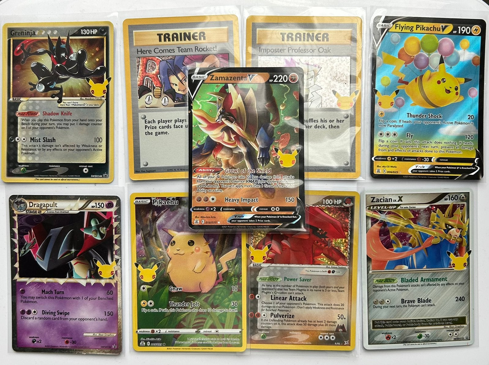 Pokémon Celebrations kaarten beschadigd – 9 stuks, Verzenden, Zo goed als nieuw, Losse kaart, Foil