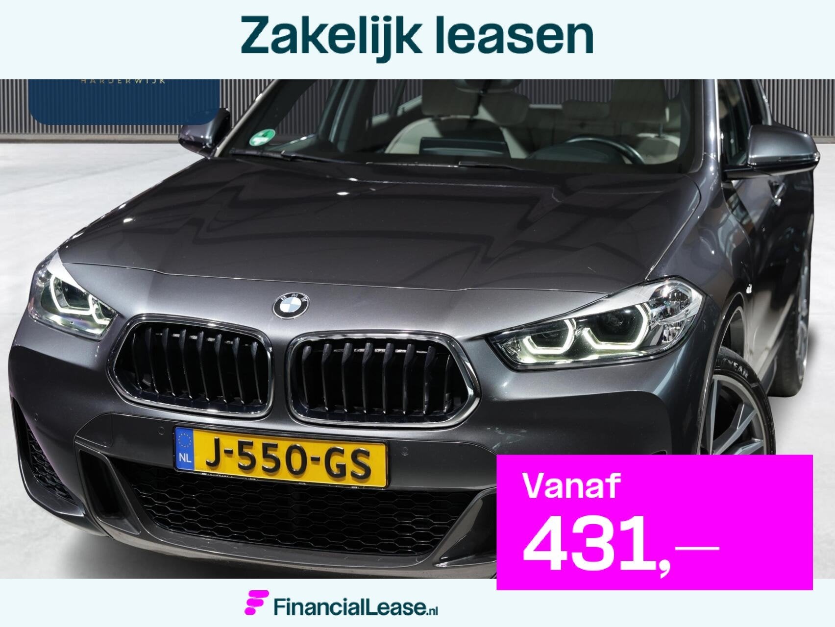 BMW X2 sDrive18i M Sport / HEAD-UP / PANORAMADAK / HIFI / TR, Met garantie (alle), 3 cilinders, Zilver of Grijs, 1395 kg