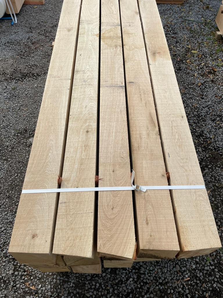 Eiken balken 250 cm lang 15x15, Tuin en Terras, Palen, Balken en Planken, Ophalen, Zo goed als nieuw, 250 cm of meer, Balken