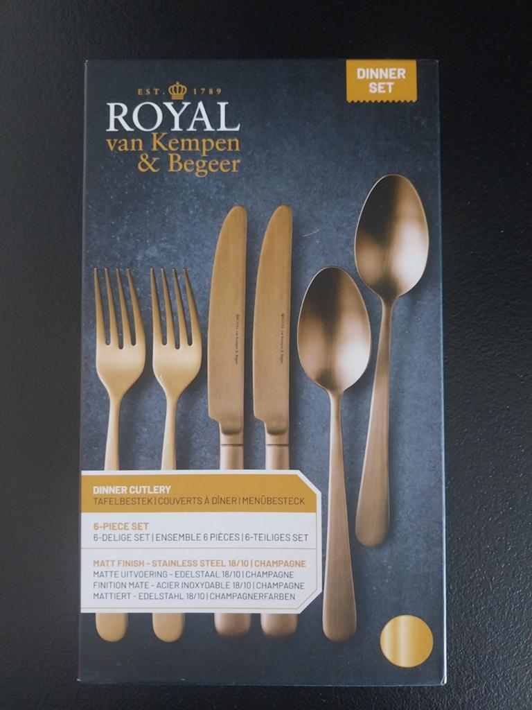 Royal van Kempen & Begeer bestek champagne goud, Huis en Inrichting, Keuken | Bestek, Ophalen of Verzenden, Nieuw, Rvs of Chroom