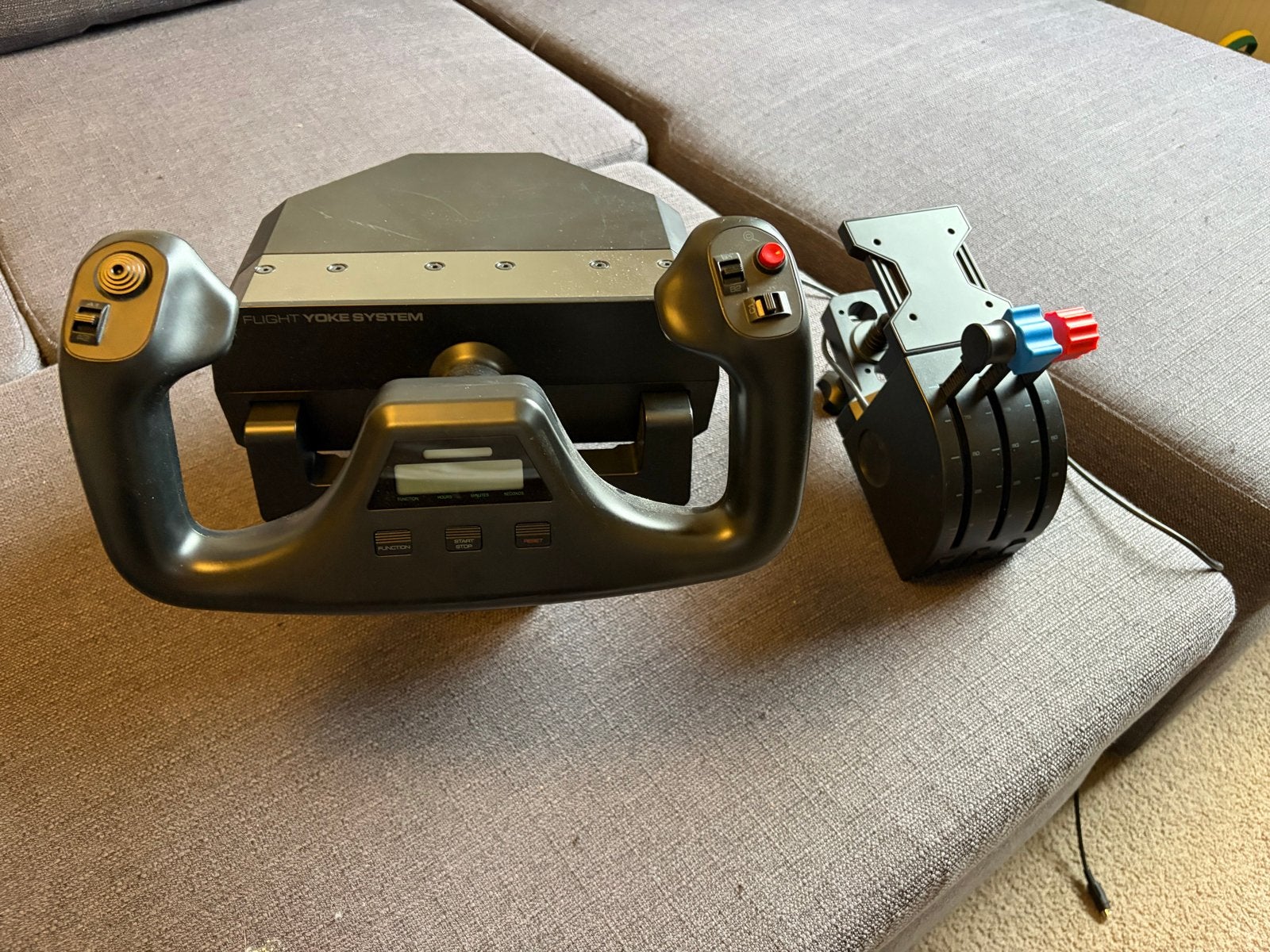 Flight Yoke System met throttle quadrant, Gebruikt, 1 speler, Ophalen of Verzenden, Vanaf 7 jaar