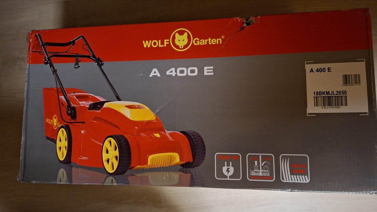 Wolf-Garten A 400 E Elektrische Grasmaaier - Nieuw in doos, Ophalen, Cirkelmaaier, Elektrische grasmaaier, Nieuw