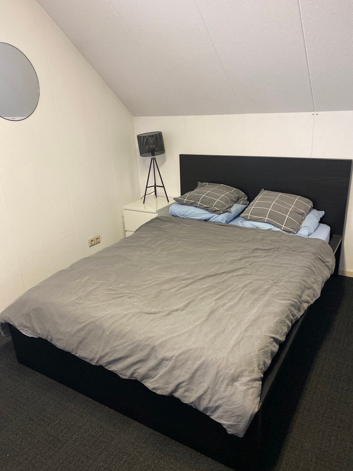 Ikea bed, Ophalen, Gebruikt, Zwart, Tweepersoons
