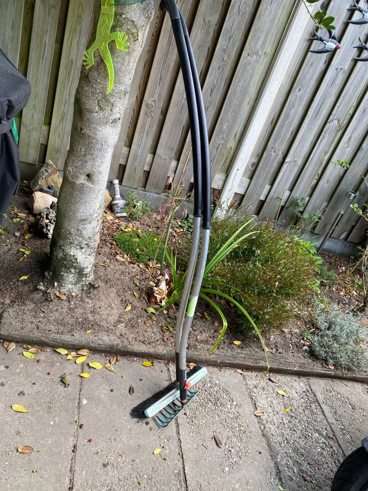 Gardena Combisysteem: Bezem, Hark (breed/smal) en Schoffel, Ophalen, Gebruikt, Bezem