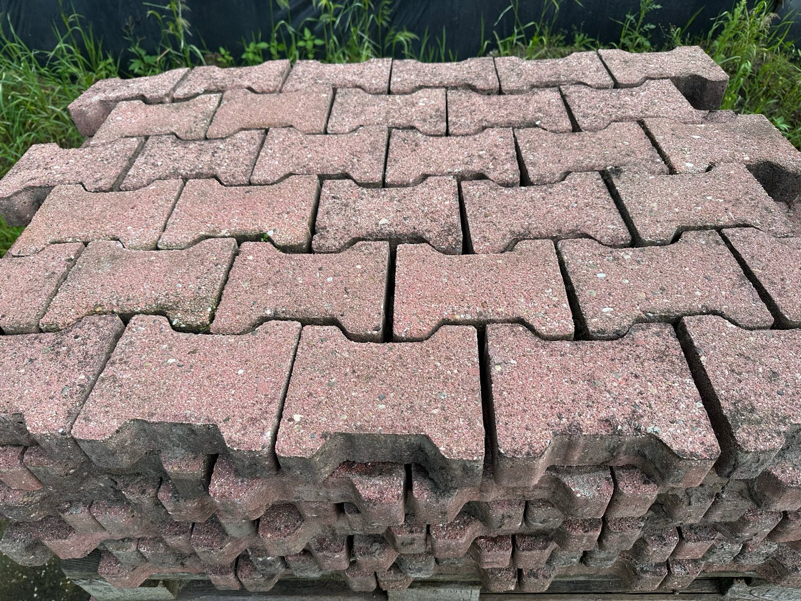 Gebruikte H-klinkers, rood, ca. 70 m², Tuin en Terras, Ophalen, Gebruikt, Klinkers, 10 m² of meer