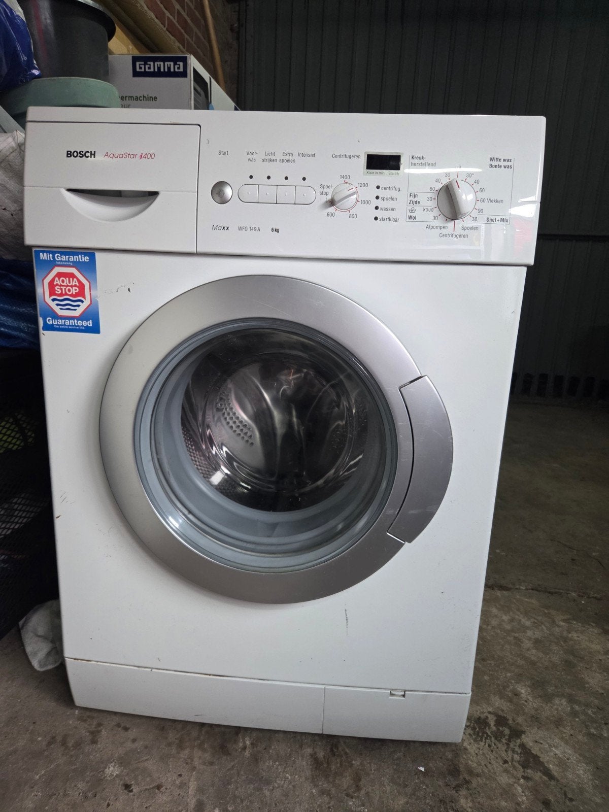 Bosch Aquastar 1400 Wasmachine - 60x53x68 cm, 6 tot 8 kg, Ophalen, 1200 tot 1600 toeren, 85 tot 90 cm