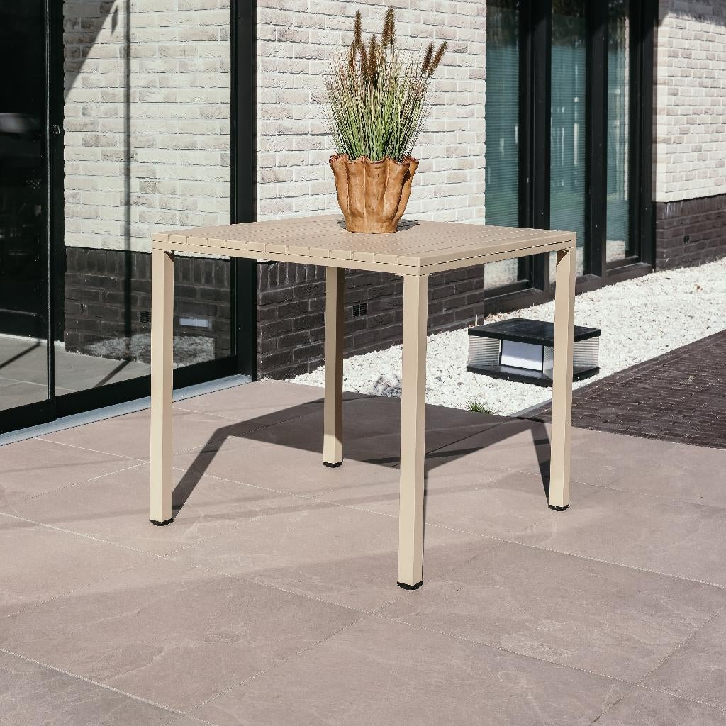 TERRASTAFEL 80x80 PARTIJ VOORDEEL OP=OP, Tuin en Terras, Tuintafels, Ophalen, Nieuw, Vierkant, Kunststof