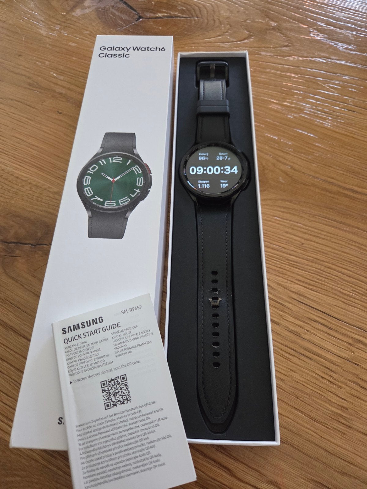 Samsung Galaxy Watch6 Classic 47mm LTE Zo goed als nieuw, Ophalen, Zwart, Zo goed als nieuw, Samsung