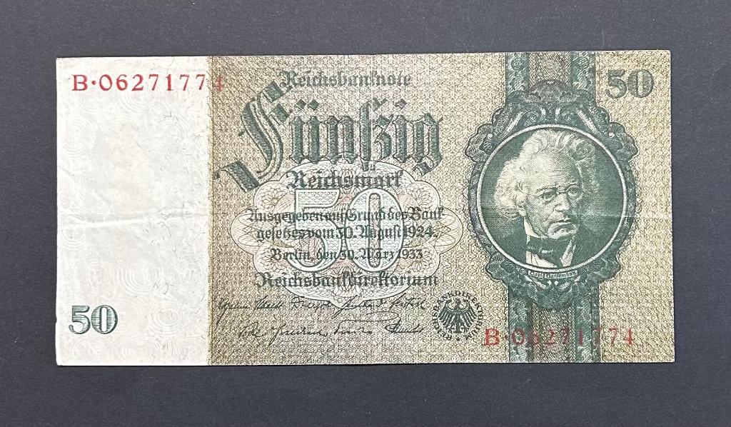 Duitsland | 1933, Reichsbanknote, Ophalen of Verzenden, Duitsland, Los biljet