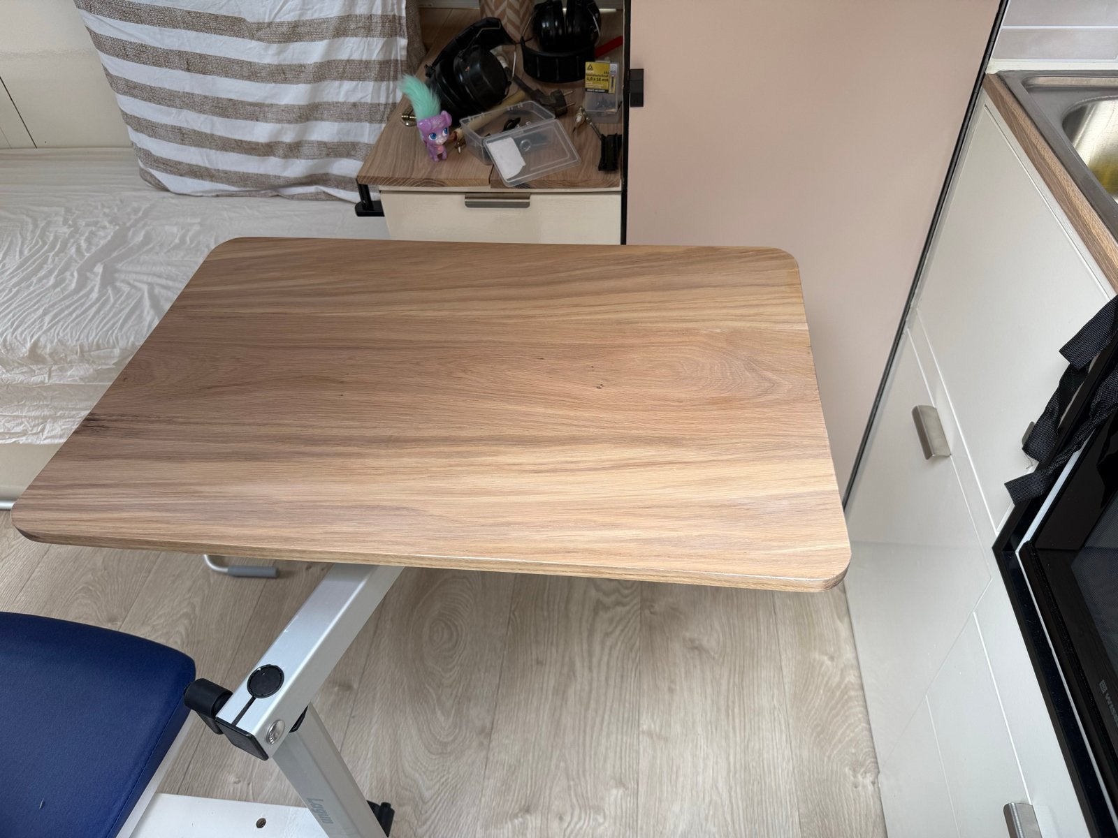 Lagune Camper Caravan onderstel en eiken hout blad, Caravans en Kamperen, Caravan accessoires, Ophalen, Zo goed als nieuw