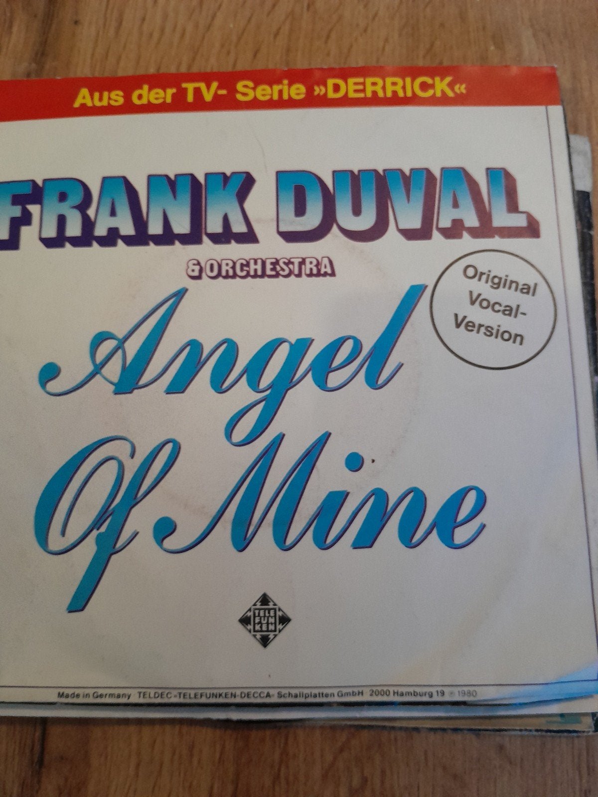 frank duval 7inch angel of mine, Ophalen of Verzenden, Zo goed als nieuw, Pop