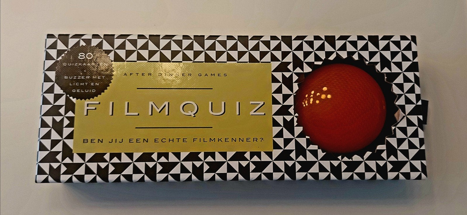 Filmquiz spel met buzzer - Test je filmkennis!, Vijf spelers of meer, Ophalen, Gebruikt, After Dinner Games