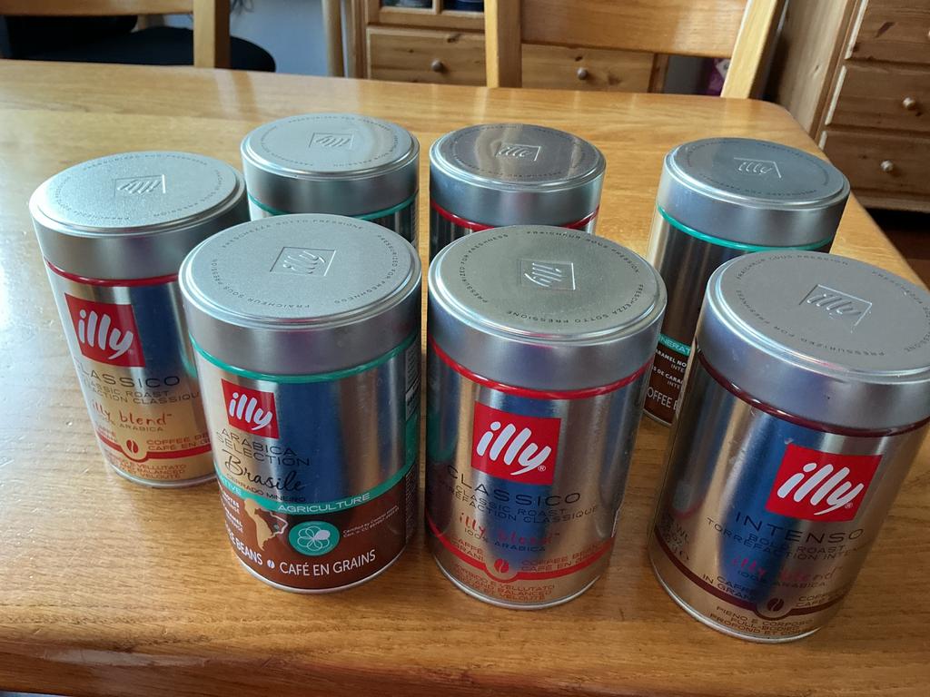Lege Illy koffieblikken - Diverse soorten, Verzamelen, Ophalen of Verzenden, Zo goed als nieuw, Koffie, Overige merken