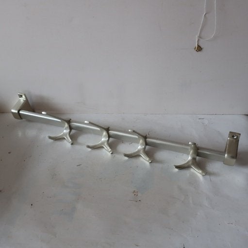 Kapstok vintage retro aluminium origineel 59 cm breed, Wandkapstok, Gebruikt, Ophalen of Verzenden, Minder dan 100 cm