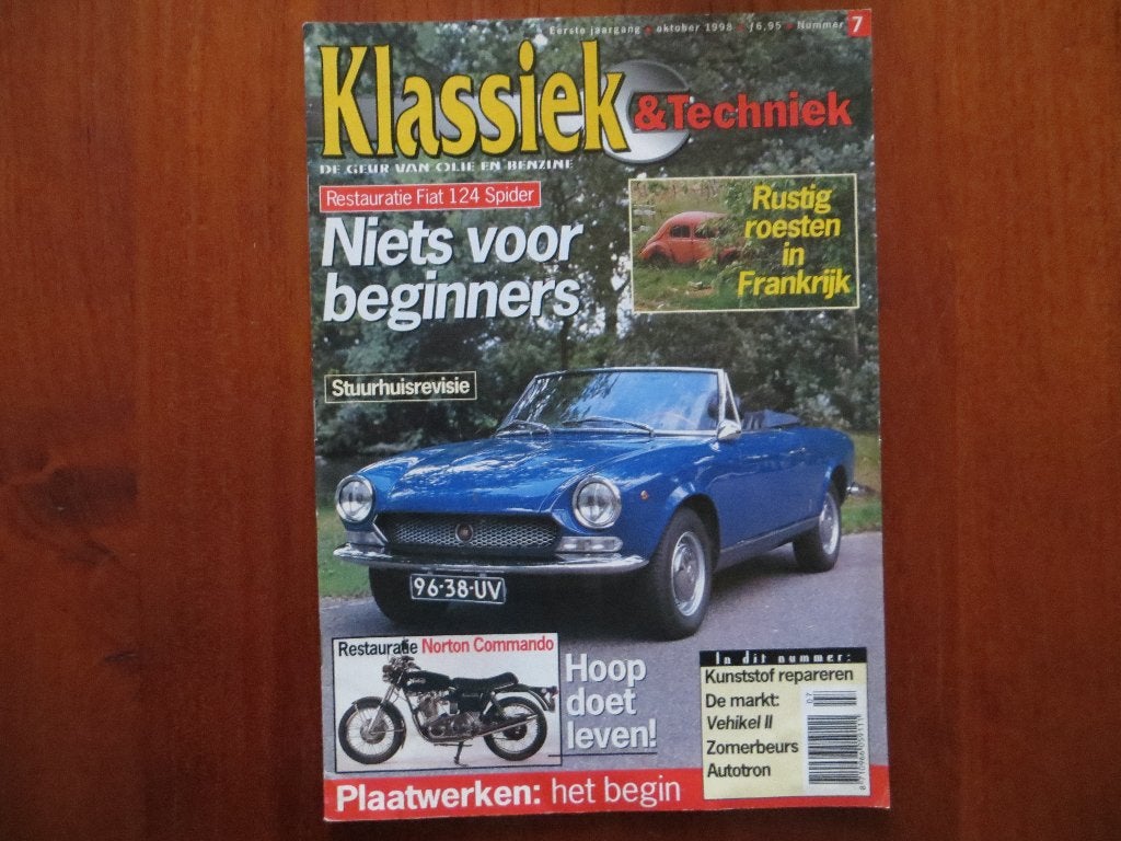 Klassiek & Techniek 7 Fiat 124 Spider, Norton Commando, Verzenden, Zo goed als nieuw, Overige merken
