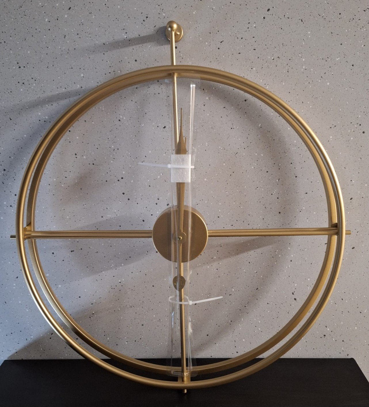 Gouden wandklok - Modern design, Ophalen
