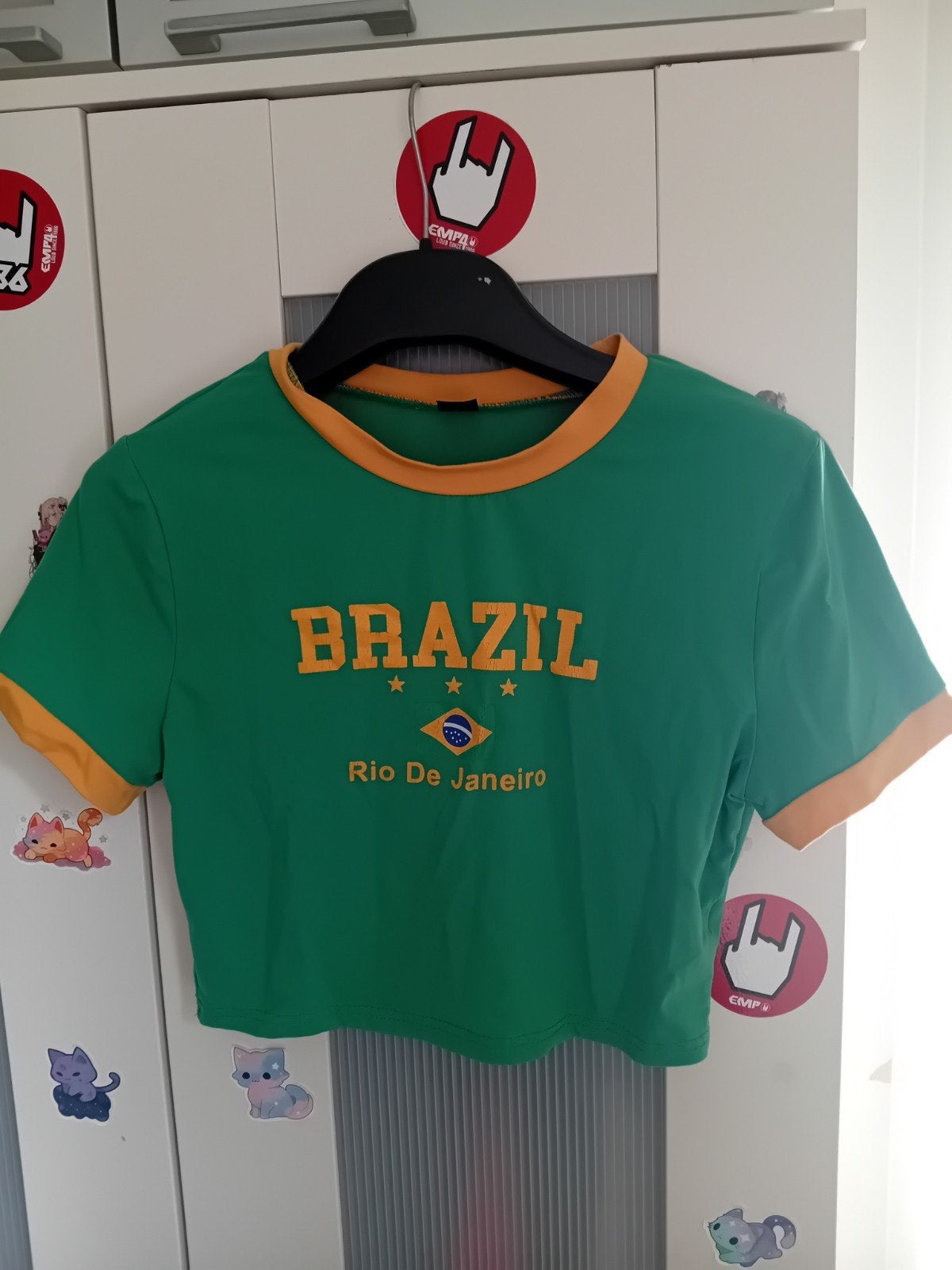Cropped T shirt Dames, Maat 38/40 (M), Verzenden, Korte mouw, Gedragen