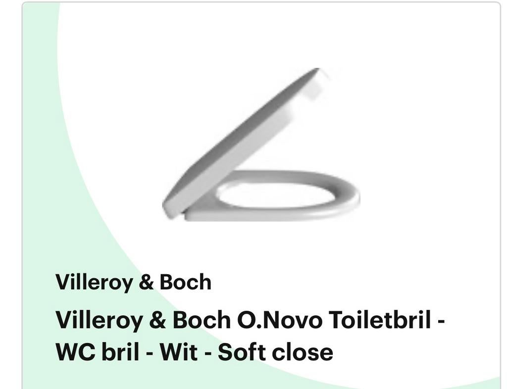 Villeroy & Boch O.Novo Toiletbril -- Soft close, Ophalen of Verzenden, Nieuw