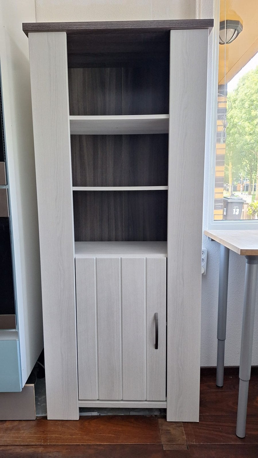 Buffetkast wit houtlook, Ophalen, Met lade(s), 50 tot 100 cm, 150 tot 200 cm
