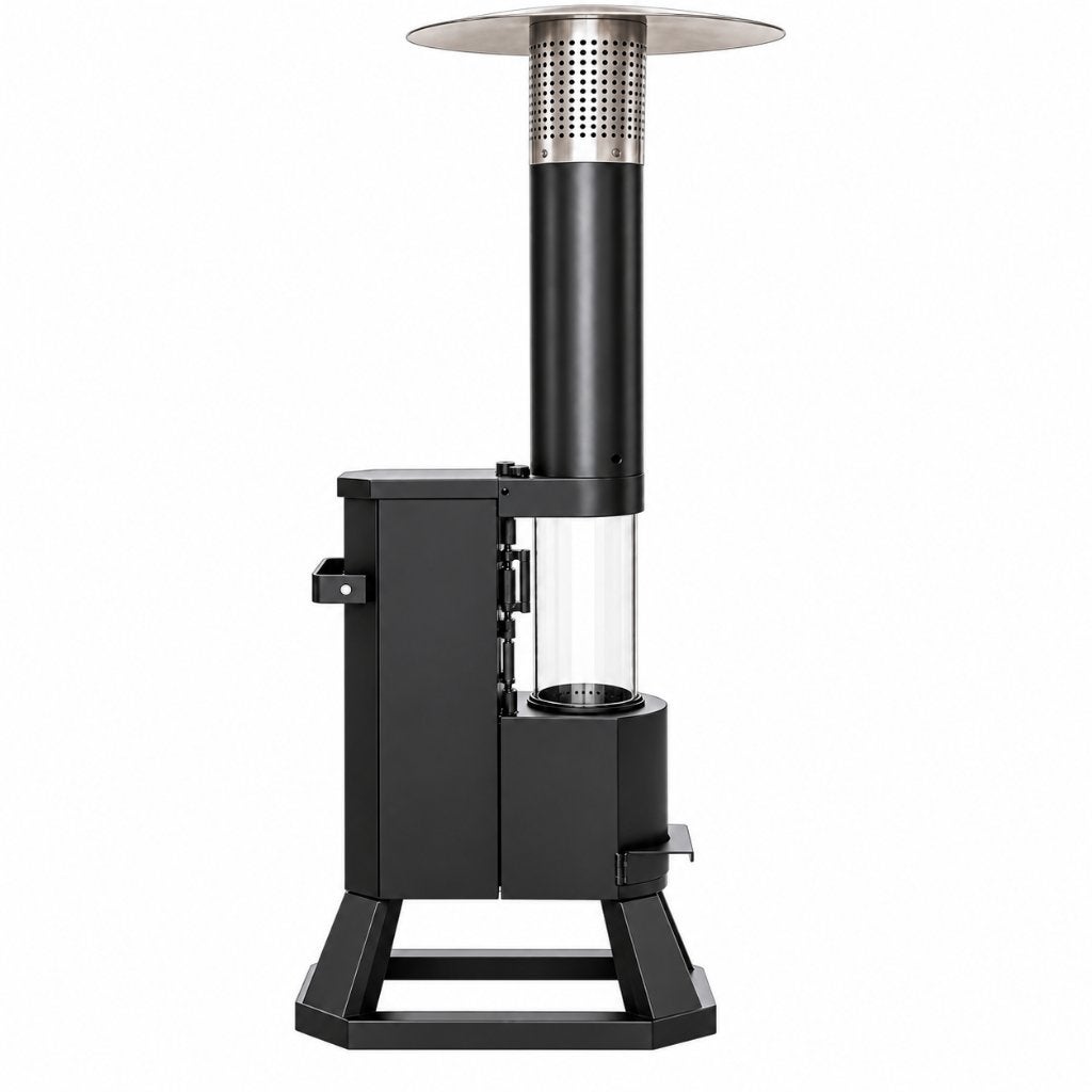 Pelletkachel buiten,  PelletKing Glass Tower NIEUW, Verzenden, Nieuw, Vloer, Waterbestendig