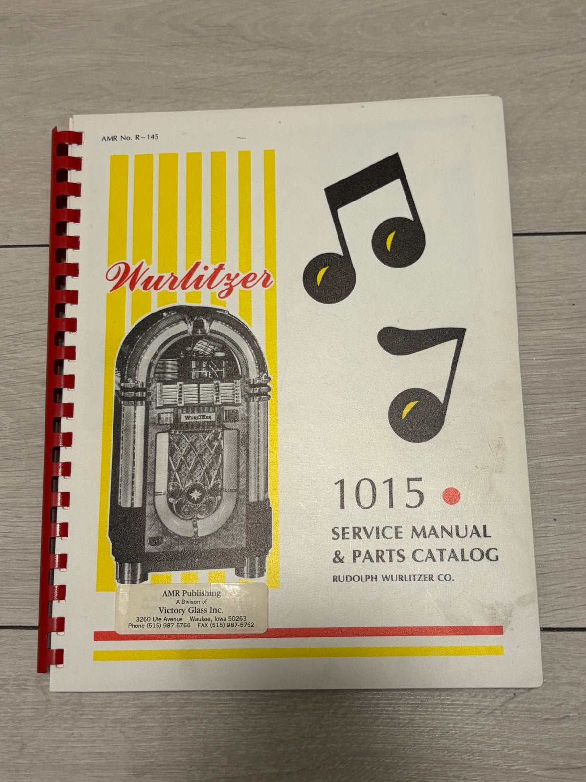Wurlitzer 1015 Service Manual & Parts Catalog, Ophalen of Verzenden, Zo goed als nieuw, Voor 1950, Wurlitzer