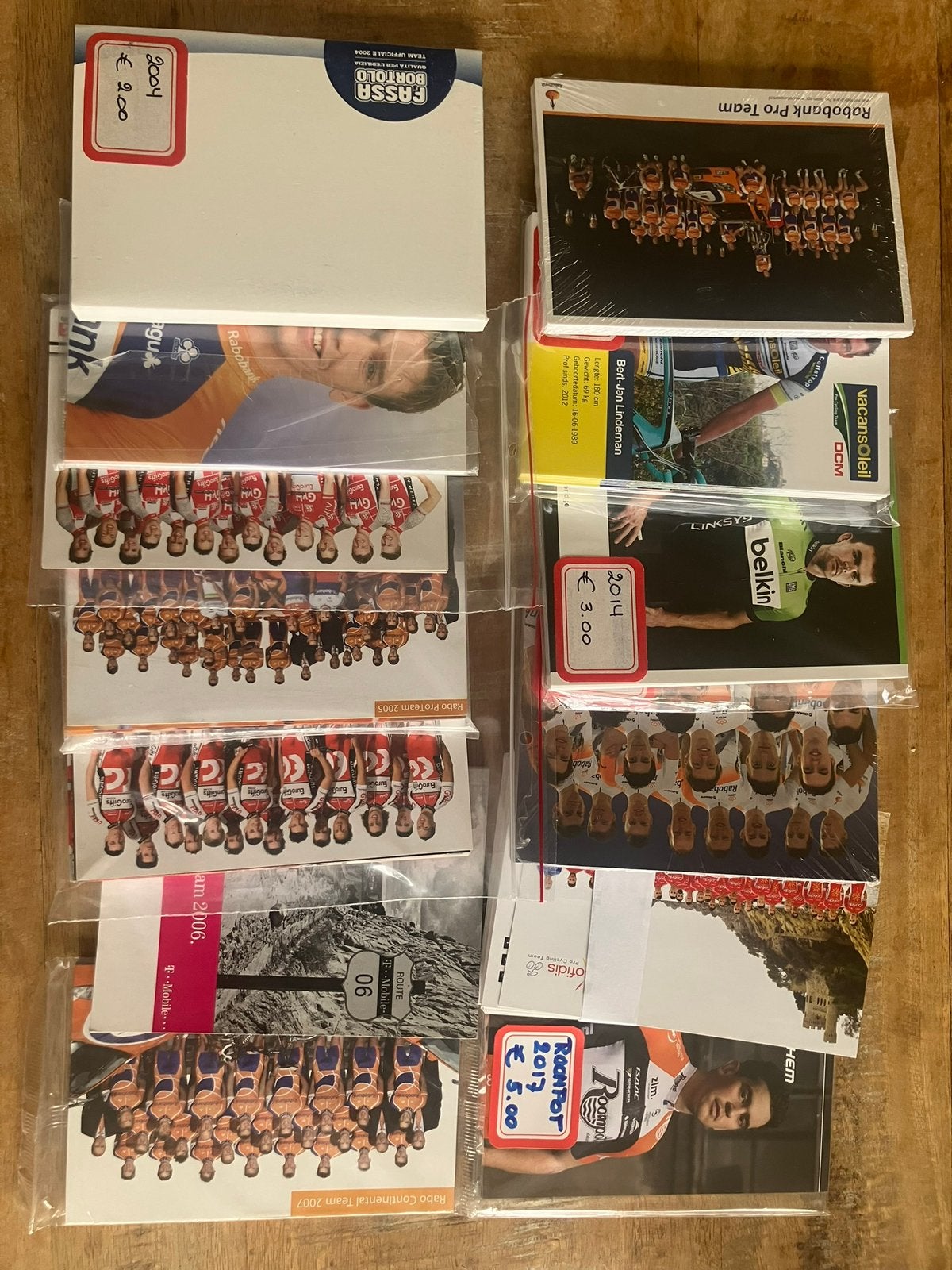 Meer dan 30 sets kaarten wielrennen, Verzamelen, Verzenden, Buitenlandse clubs