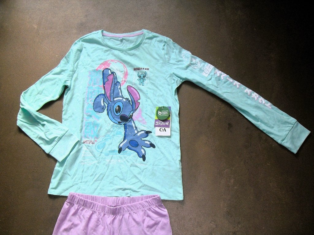 Meiden Pyjama maat 165 / Stitch nachtkleding / Disney, Nacht- of Onderkleding, C&A, Meisje, Nieuw