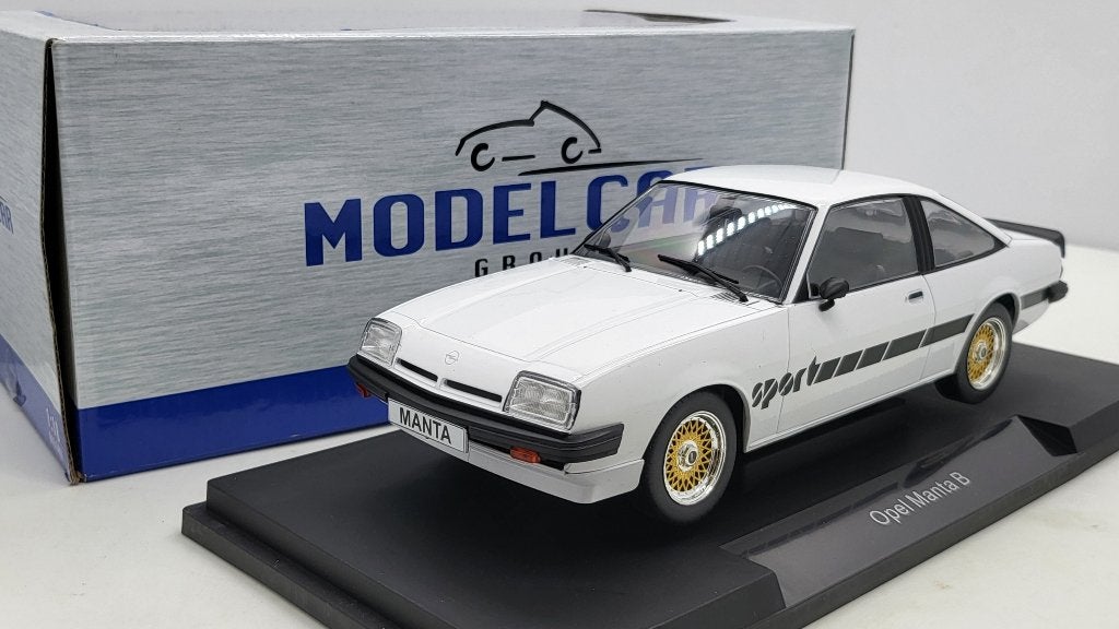 Opel Manta B Sport Wit 1980 1:18, Overige merken, MCG, Auto, Nieuw