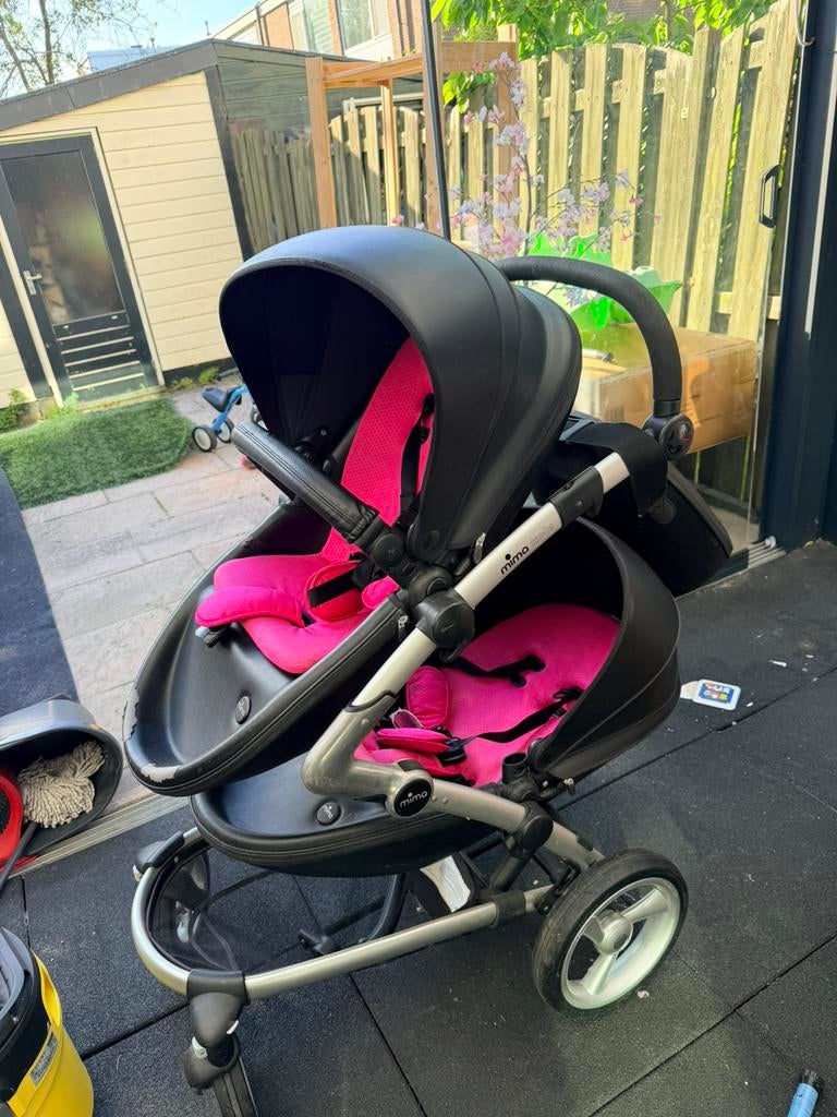 Dubbele kinderwagen Mima kobi, Ophalen of Verzenden, Zo goed als nieuw, Overige merken