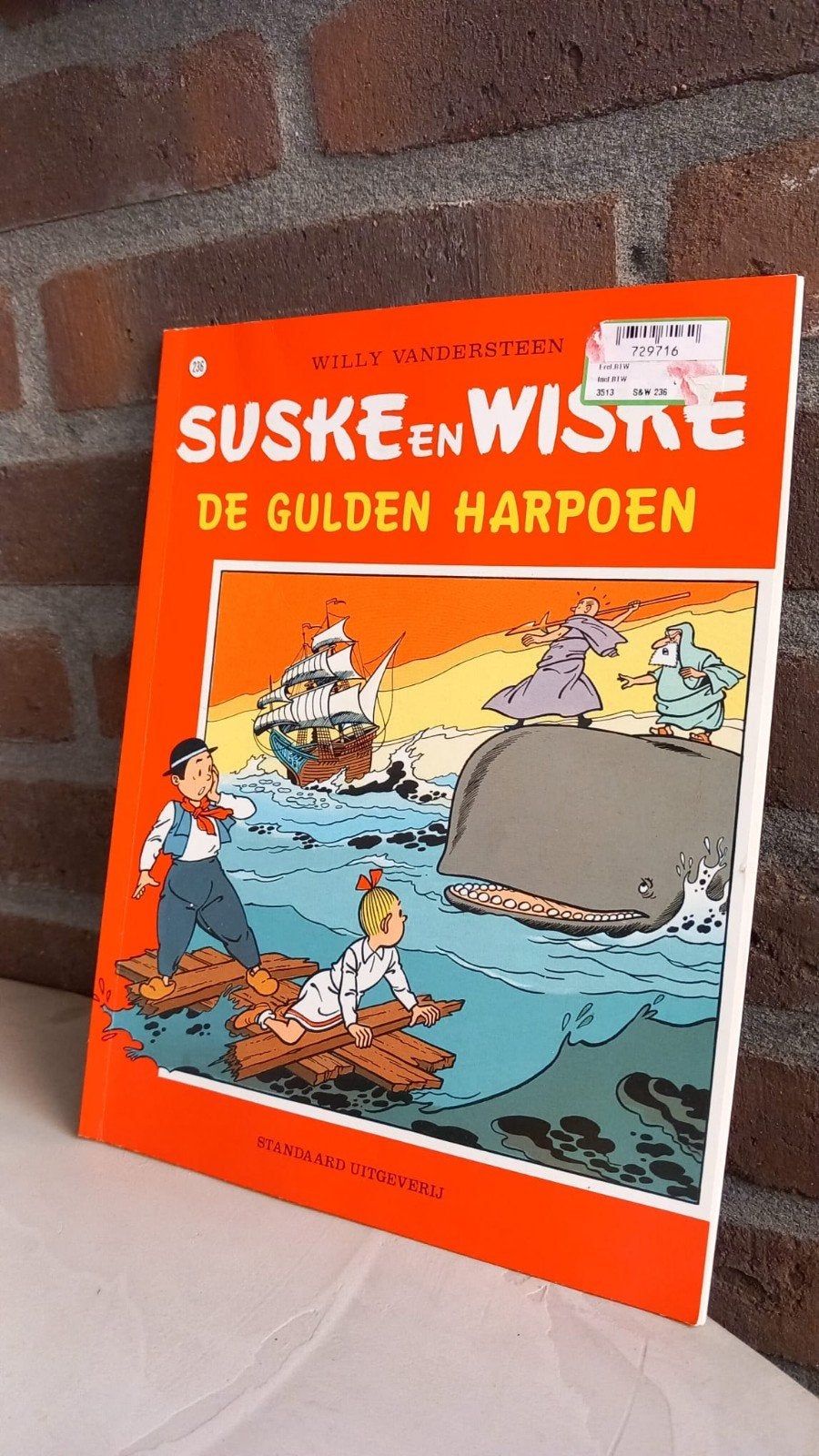 Suske en Wiske: De Gulden Harpoen (Standaard Uitgeverij), Eén stripboek, Ophalen of Verzenden, Gelezen, Willy Vandersteen