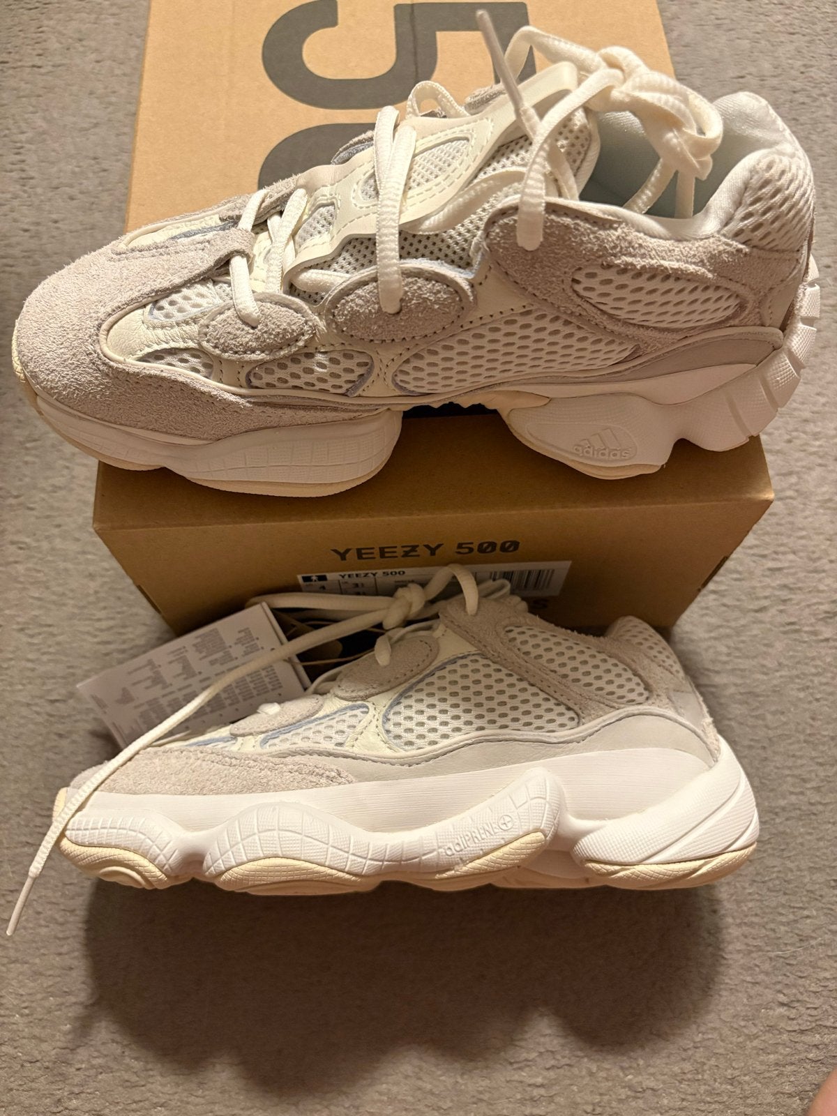 Adidas Yeezy 500 Bone White - Maat 36, Kleding | Dames, Ophalen of Verzenden, Nieuw, Wit, Sneakers of Gympen
