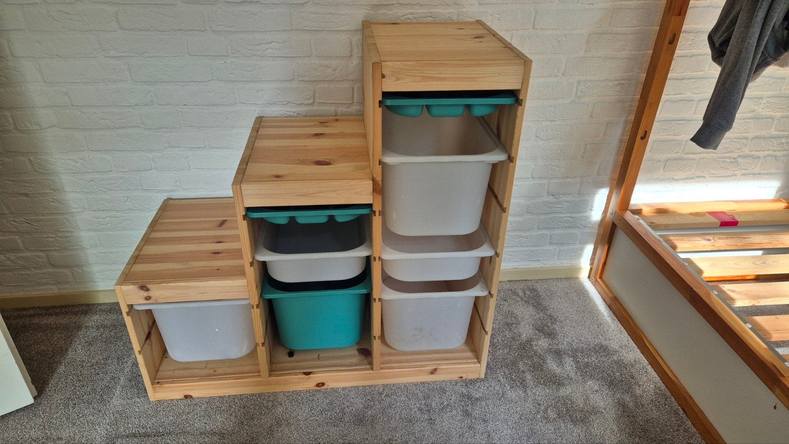 Ikea Trofast Opbergkast Grenen met Bakken, Kinderen en Baby's, Ophalen, Gebruikt, Kast, 75 tot 100 cm