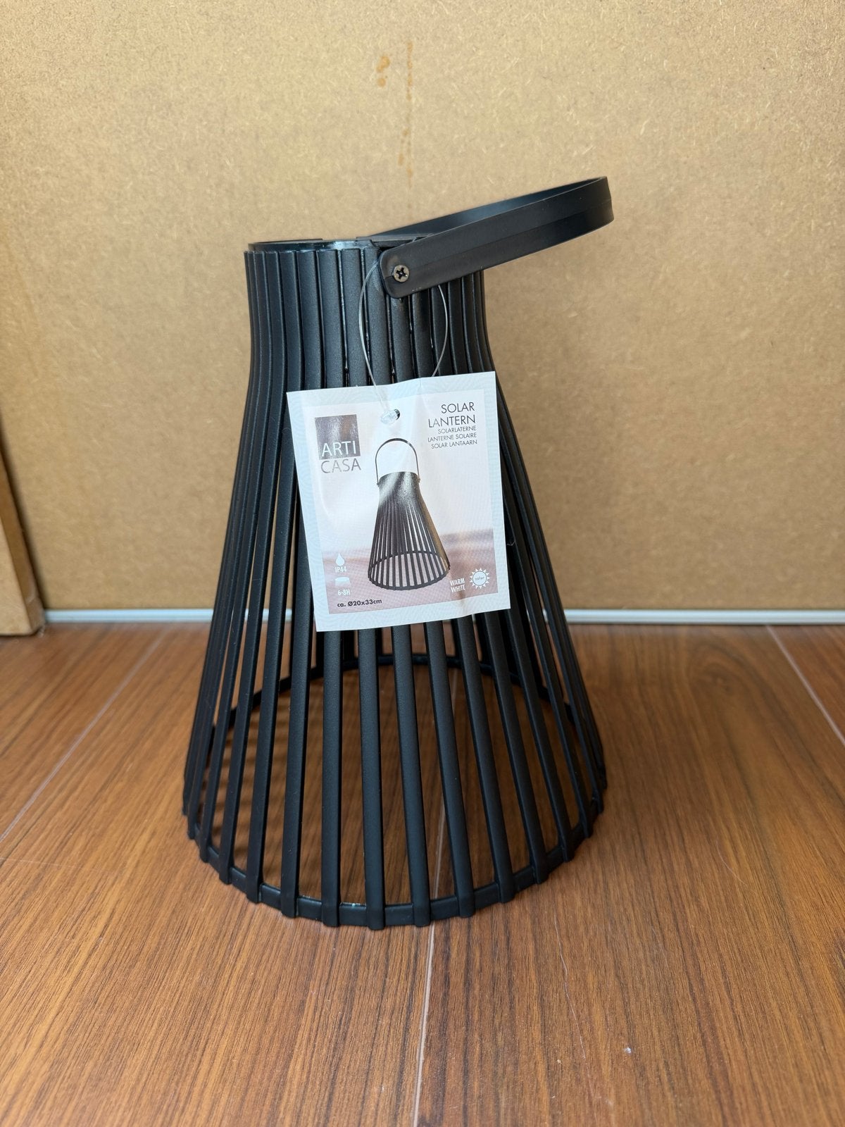 Arti Casa Solar Lantaarn Zwart - Tuinverlichting, Zonne-energie, Staal, Minder dan 50 watt, Overige typen