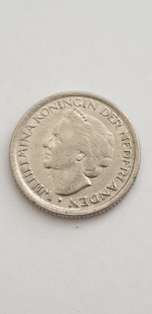 3108 wilhelmina kwartje 1948, Postzegels en Munten, Verzenden, Koningin Wilhelmina, 25 cent