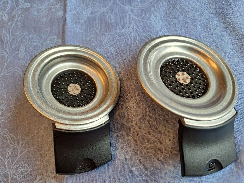 Set van 2 Senseo padhouders | 1-kops + 2-kops padhouder, Ophalen of Verzenden, Gebruikt, Philips, Senseo