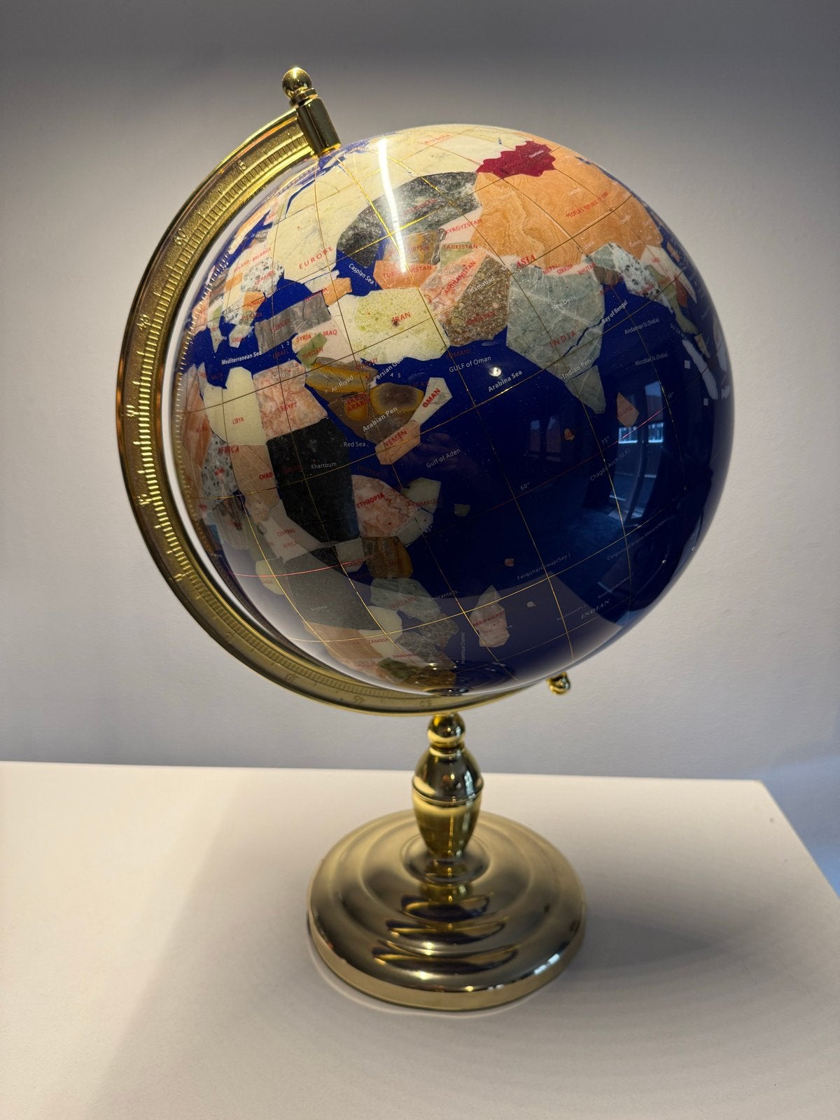 Exclusieve Lapis Lazuli Wereldbol - 55 cm Hoog, 5.2 kg, Huis en Inrichting, Woonaccessoires | Wereldbollen, Nieuw, Overige typen