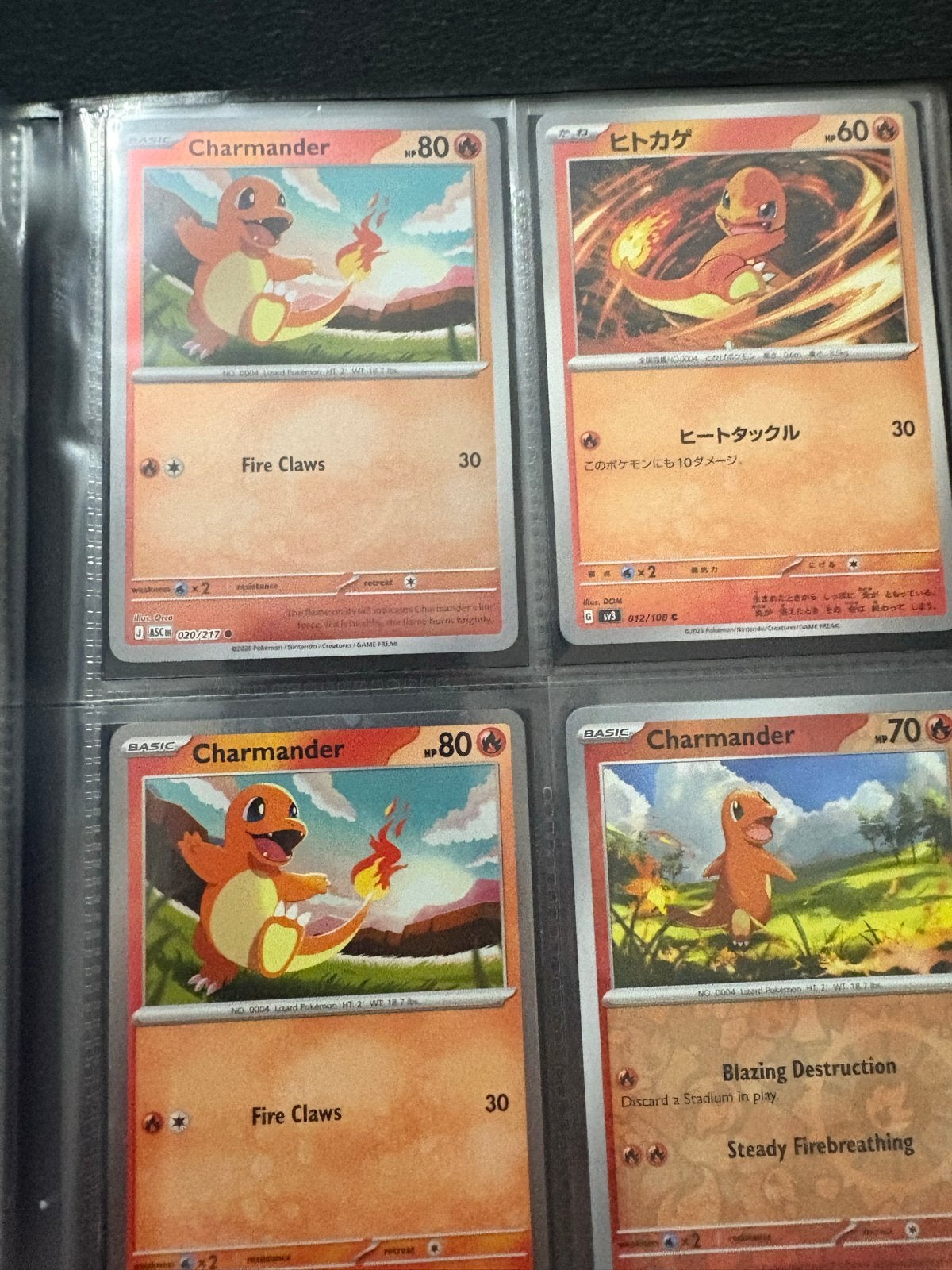 Charmander & Charmeleon Pokémon kaarten (8 stuks), Ophalen of Verzenden, Gebruikt, Meerdere kaarten