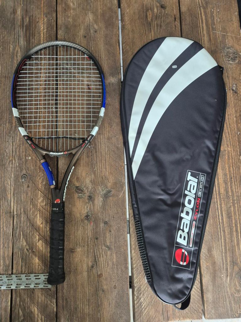 Tennis racket babolat pure drive 360 met tas, Sport en Fitness, Tennis, Ophalen of Verzenden, Gebruikt, Racket, Babolat