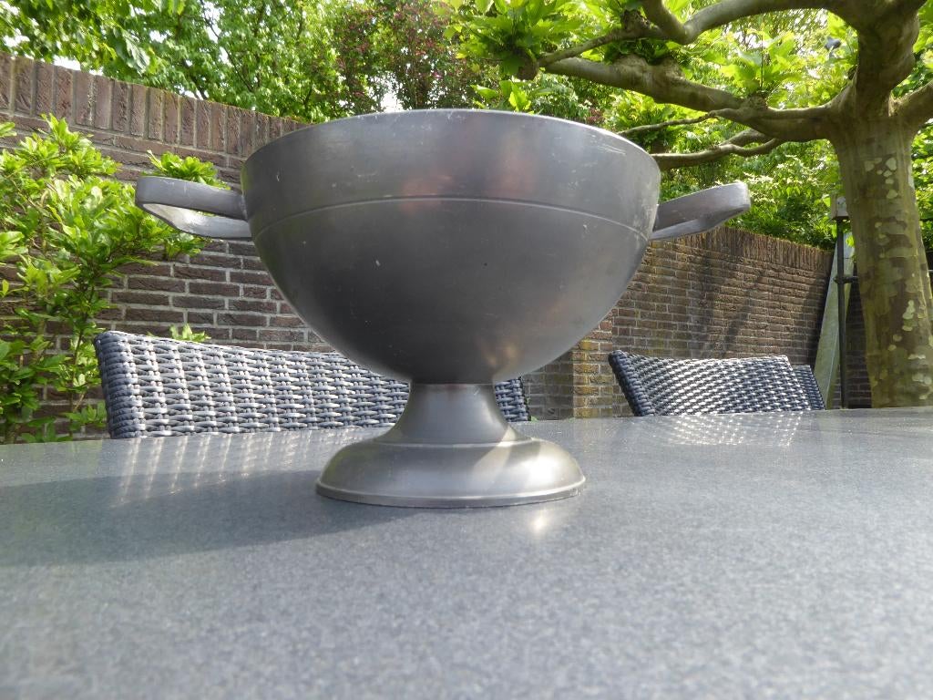 Tinnen kelk | rond 13 cm | hoogte 9,5 cm | in nette staat, Antiek en Kunst, Antiek | Tin, Ophalen of Verzenden