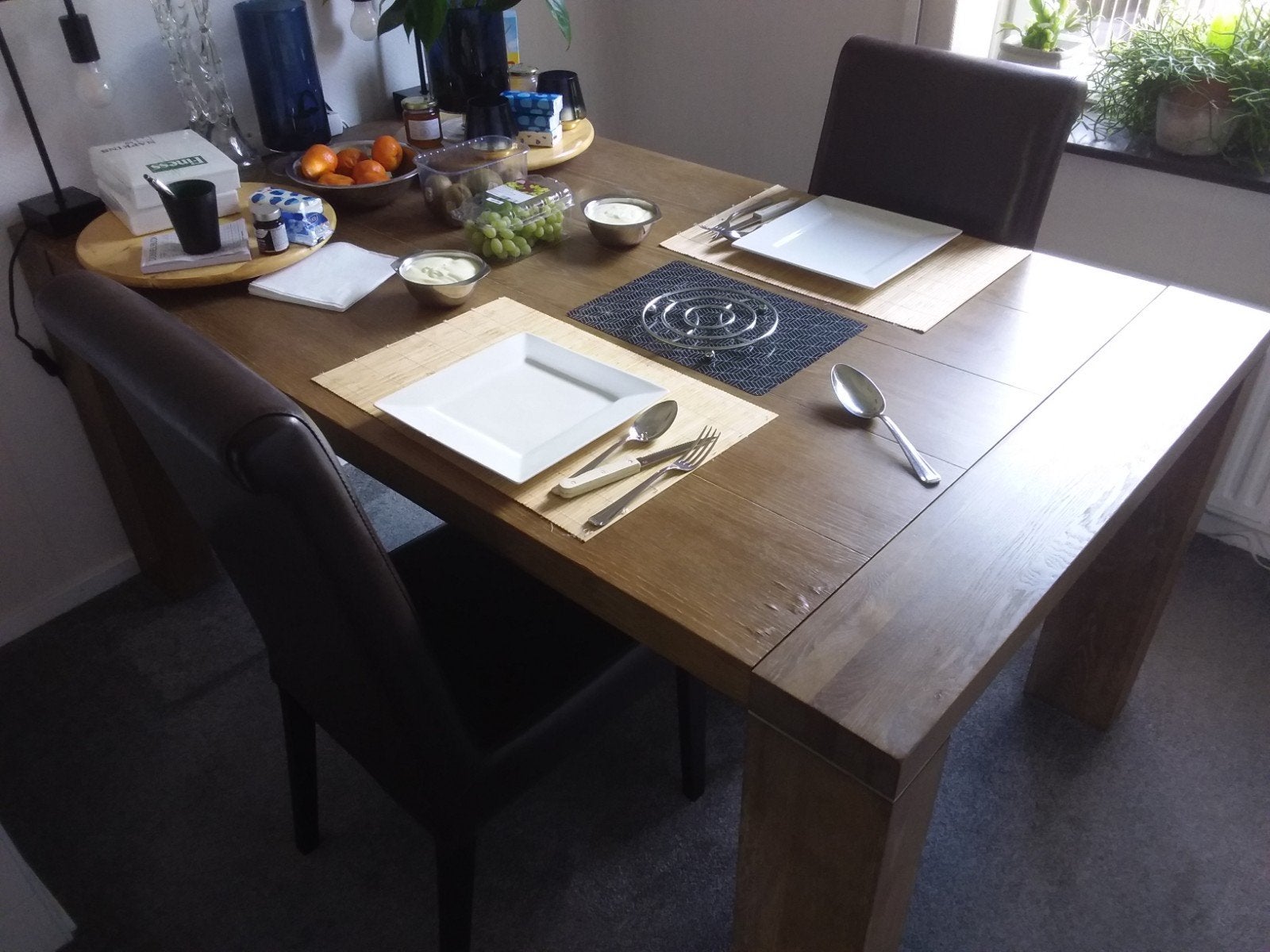 Eettafel, Gebruikt, Hout, Bruin, Ophalen of Verzenden