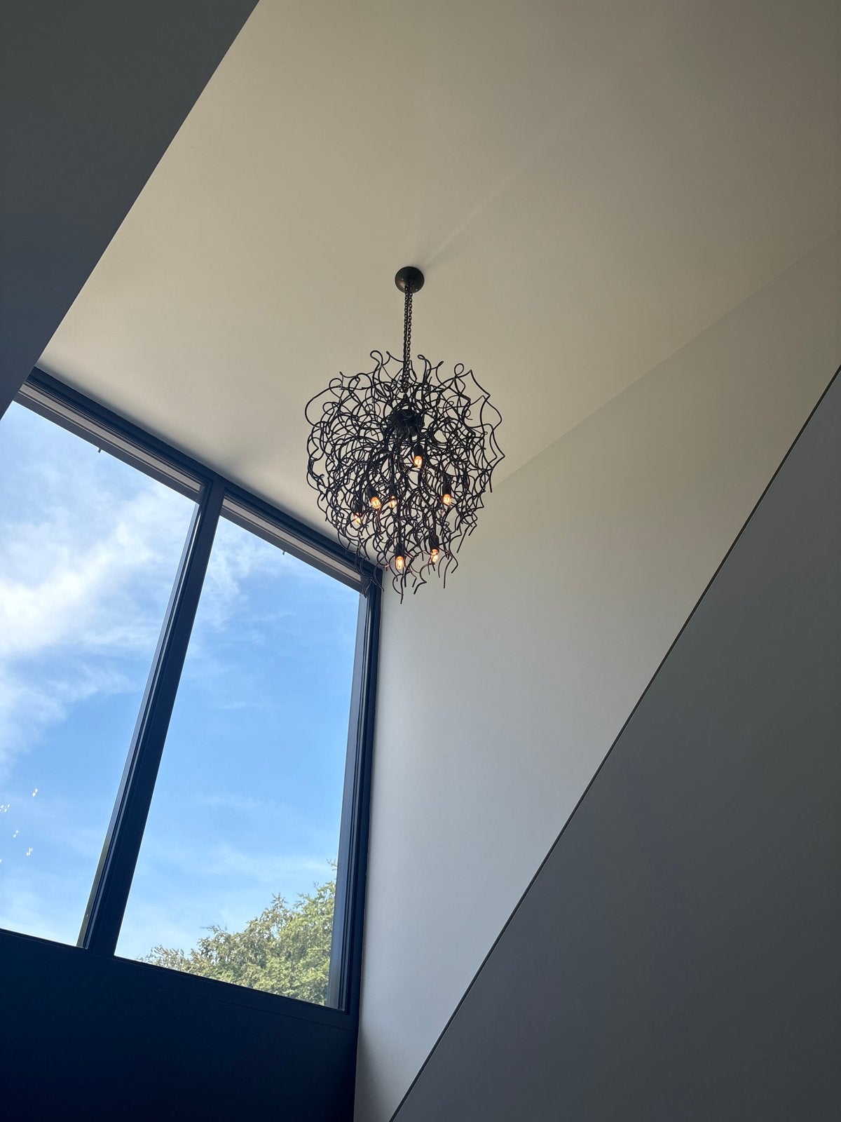 Unieke Design Hanglamp - Abstracte Takkenstijl, Ophalen, Zo goed als nieuw, Metaal
