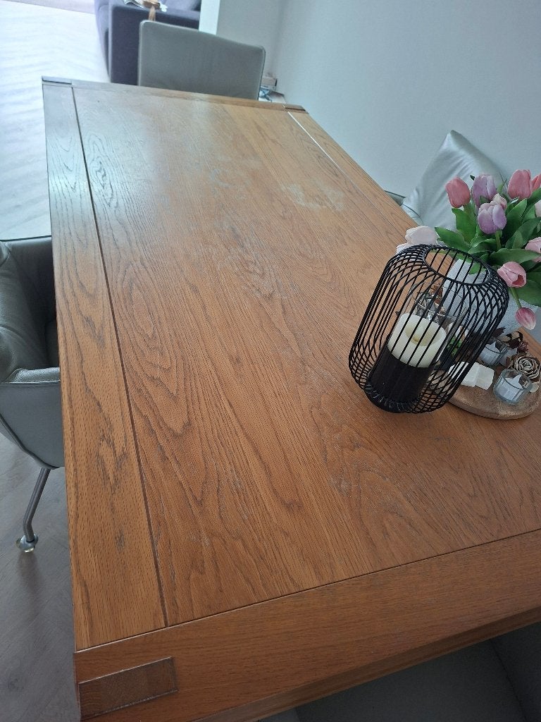 Eettafel, inpaktafel,werkblad190x90 cm - Robuust, Ophalen, Gebruikt, Eikenhout, 50 tot 100 cm