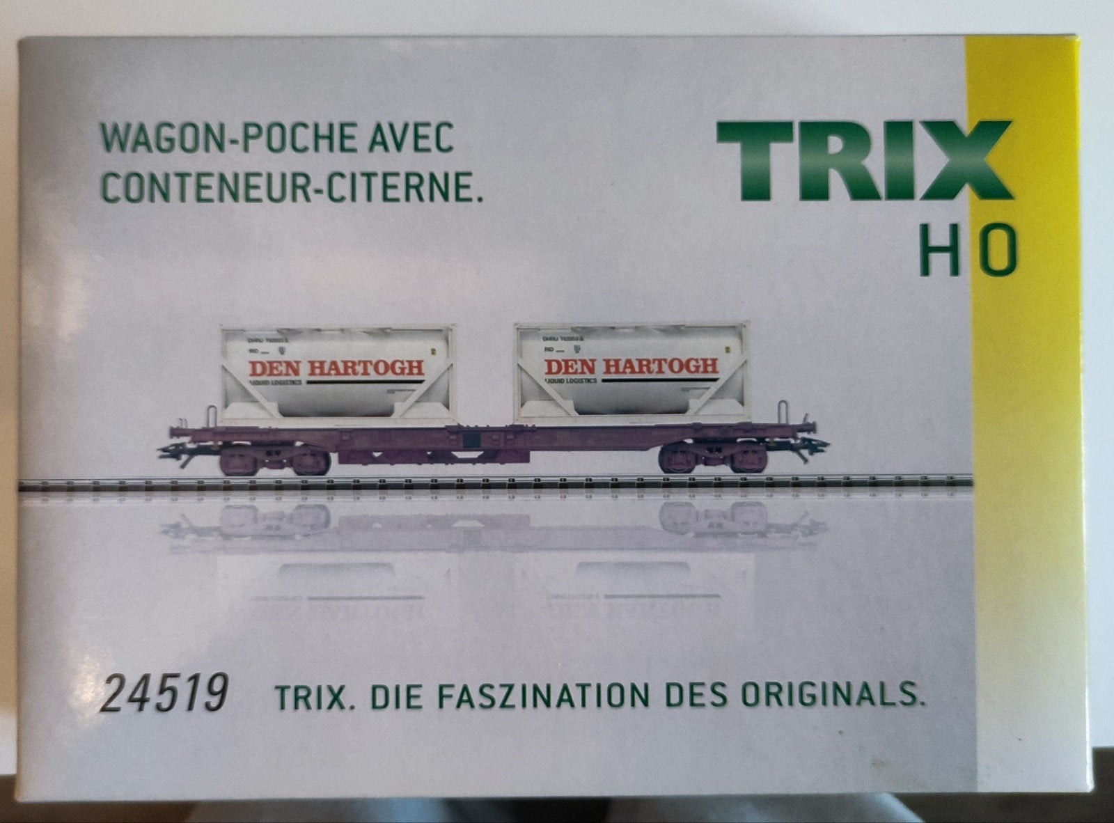 Trix H0 24519 Draagwagen met tankcontainers 'Den Hartogh', Gelijkstroom of Wisselstroom, Trix, Ophalen of Verzenden, Nieuw