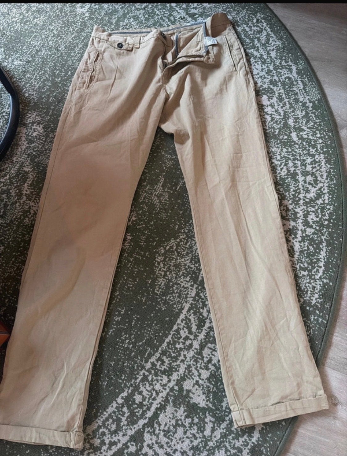 Nette beige herenbroek - Maat 33/34, Kleding | Heren, Ophalen of Verzenden, Zo goed als nieuw, Overige maten, Beige